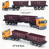Max 1:48 Diecast Cars Toy Engineering Vehicles Carrier Truck Yellow