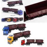 Max 1:48 Diecast Cars Toy Engineering Vehicles Carrier Truck Yellow
