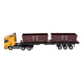 Max 1:48 Diecast Cars Toy Engineering Vehicles Carrier Truck Yellow