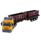 Max 1:48 Diecast Cars Toy Engineering Vehicles Carrier Truck Yellow