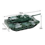 Max 1:72 Main Battle Tank Model Army Tank Toy German Leopard 2A6 Tank Green