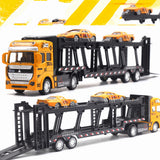 Max Friction Powered Transport Car Carrier Truck Toy for Boys Girls Yellow