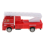 Maxbell 1:72 Diecast Cars Toy Fire Dept & Engineering Vehicles Ladder Truck