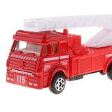 Maxbell 1:72 Diecast Cars Toy Fire Dept & Engineering Vehicles Ladder Truck