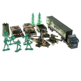 Maxbell Die-cast Alloy Pull Back Engineering Truck Car Model Toy Military Trcuk