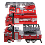 Maxbell Die-cast Alloy Pull Back Engineering Truck Car Model Toy Fire Engine