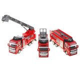 Maxbell Die-cast Alloy Pull Back Engineering Truck Car Model Toy Fire Engine