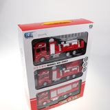 Maxbell Die-cast Alloy Pull Back Engineering Truck Car Model Toy Fire Engine