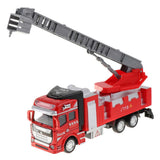 Maxbell Die-cast Alloy Pull Back Engineering Truck Car Model Toy Fire Engine