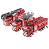 Maxbell Die-cast Alloy Pull Back Engineering Truck Car Model Toy Fire Engine