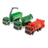 Maxbell Die-cast Alloy Pull Back Engineering Truck Car Model Toy Sanitation Vehicle