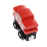 Maxbell Wooden Magnetic Train Carriage for Toy Trains Accessories Tour Carriage