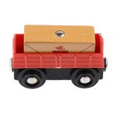 Maxbell Wooden Magnetic Train Carriage for Toy Trains Accessories Envelope Carriage