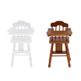 Maxbell 1/12 Dollhouse Miniature Furniture Dining Room Wooden Folding Chair White