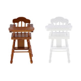 Maxbell 1/12 Dollhouse Miniature Furniture Dining Room Wooden Folding Chair White