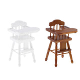 Maxbell 1/12 Dollhouse Miniature Furniture Dining Room Wooden Folding Chair White