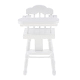 Maxbell 1/12 Dollhouse Miniature Furniture Dining Room Wooden Folding Chair White