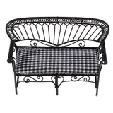 Maxbell 1/12 Dollhouse Furniture Miniature Chair Sofa Bench Decoration Black