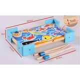 Maxbell Wooden Magnet Fishing Game Toy Set Catching Counting Pretend Play Toy Gift