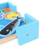 Maxbell Wooden Magnet Fishing Game Toy Set Catching Counting Pretend Play Toy Gift