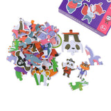 Maxbell 36 Pieces Kids Wooden Animals Puzzles Jigsaw Early Learning Educational Toy