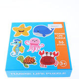 Maxbell 36 Pieces Wooden Marine Life Puzzles Jigsaw Kids Learning Educational Toys