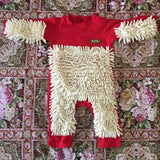 Max Baby Mop Romper Clothes Crawling Jumpsuit Cleaning Mop Suit Red 85cm