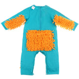 Max Baby Mop Romper Clothes Crawling Jumpsuit Cleaning Mop Suit Blue 80cm