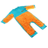 Max Baby Mop Romper Clothes Crawling Jumpsuit Cleaning Mop Suit Blue 80cm