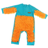 Max Baby Mop Romper Clothes Crawling Jumpsuit Cleaning Mop Suit Blue 80cm