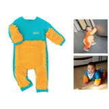 Max Baby Mop Romper Clothes Crawling Jumpsuit Cleaning Mop Suit Light Blue 85cm