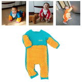 Max Baby Mop Romper Clothes Crawling Jumpsuit Cleaning Mop Suit Light Blue 85cm