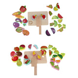 Max Wooden Cutting Food Play Set Kitchen Pretend Play Toys for Children Fruits