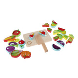 Max Wooden Cutting Food Play Set Kitchen Pretend Play Toys for Children Veggies