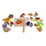 Max Wooden Cutting Food Play Set Kitchen Pretend Play Toys for Children Veggies