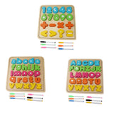 Maxbell Sorting Board Stacking Blocks Matching Wooden Board Numbers Block