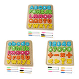 Maxbell Sorting Board Stacking Blocks Matching Wooden Board Numbers Block