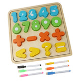 Maxbell Sorting Board Stacking Blocks Matching Wooden Board Numbers Block