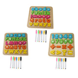 Maxbell Sorting Board Stacking Blocks Matching Wooden Board Numbers Block