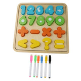 Maxbell Sorting Board Stacking Blocks Matching Wooden Board Numbers Block