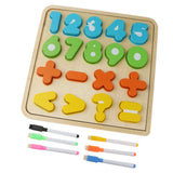 Maxbell Sorting Board Stacking Blocks Matching Wooden Board Numbers Block