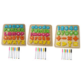 Maxbell Sorting Board Stacking Blocks Matching Wooden Board Numbers Block