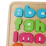 Maxbell Sorting Board Stacking Blocks Matching Wooden Board Lower Case Letters Block