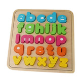 Maxbell Sorting Board Stacking Blocks Matching Wooden Board Lower Case Letters Block