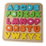 Maxbell Sorting Board Stacking Blocks Matching Wooden Board Uppercase Letter Block