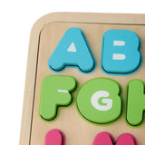 Maxbell Sorting Board Stacking Blocks Matching Wooden Board Uppercase Letter Block