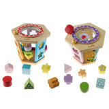 Maxbell Children Wooden Toy Multi-function Hexahedral Building Block Kids Gifts A