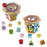 Maxbell Children Wooden Toy Multi-function Hexahedral Building Block Kids Gifts A