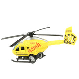 Maxbell 1:43 Scale Diecast Helicopter Model Toy Pull Back Toy for Kids Boys Yellow