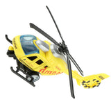Maxbell 1:43 Scale Diecast Helicopter Model Toy Pull Back Toy for Kids Boys Yellow
